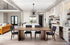 Elegant Lighting Timber 8 lights black pendant Model: LD5051D30BK