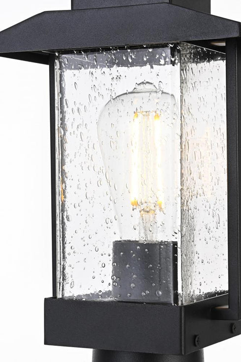 Elegant Lighting Tioga 7 inch Outdoor Pendant in Black Model: OD317P15BK