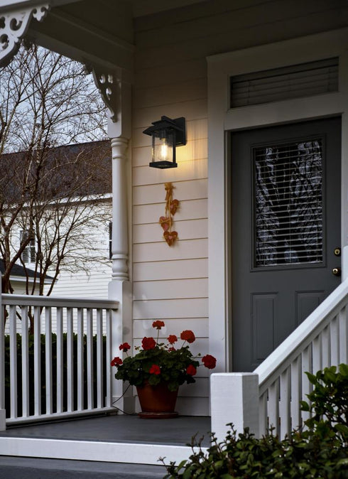 Elegant Lighting Tioga 7 inch Outdoor Pendant in Black Model: OD317W12BK