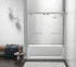 Elegant Lighting Trenton Semi frameless Tub Door 60x60 in Brushed Gold Model: TD333-6060BGD