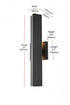 Elegant Lighting Troy 4.5 x 18 inch Outdoor Wall Sconce in Black Model: OD505W18BK