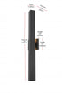 Elegant Lighting Troy 4.5 x 30 inch Outdoor Wall Sconce in Black Model: OD505W30BK