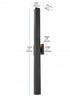 Elegant Lighting Troy 4.5 x 38 inch Outdoor Wall Sconce in Black Model: OD505W38BK