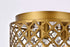 Elegant Lighting Tully 3 lights brass flush mount in Brass and Clear Finish Model: LD5010F10BR