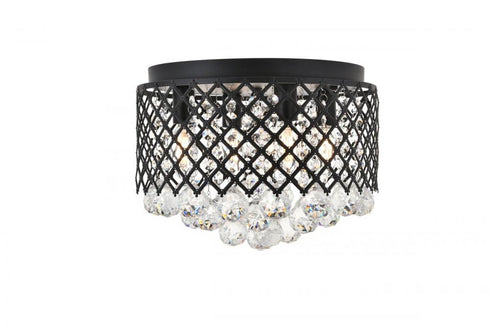 Elegant Lighting Tully 4 lights brass flush mount in Brass and Clear Finish Model: LD5010F13BR