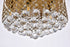 Elegant Lighting Tully 6 lights brass flush mount in Brass and Clear Finish Model: LD5010F18BR