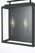 Elegant Lighting Valentin 2 Light Wall Sconce W9.4 Inch E4.7 Inch H11.8 Inch in Black Model: OD418W12BK