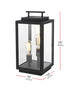 Elegant Lighting Valentin Lawn Light L8.3 Inch W8.3 Inch H17.5 Inch in Black Model: OD418L18BK