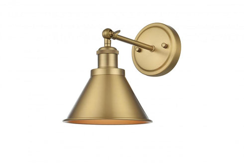Elegant Lighting Vaman 7 inch Wall Sconce in Satin Gold Model: LD7324W7SG