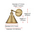 Elegant Lighting Vaman 7 inch Wall Sconce in Satin Gold Model: LD7324W7SG