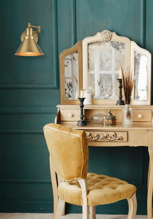 Elegant Lighting Varden 7 inch Wall Sconce in Satin Gold Model: LD7326W7SG