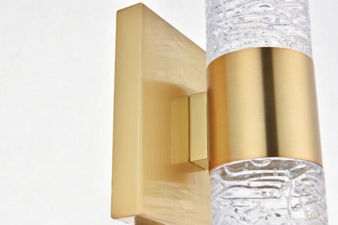 Elegant Lighting Vega 2 light in Gold LED Wall Sconce Model: 5200W5G