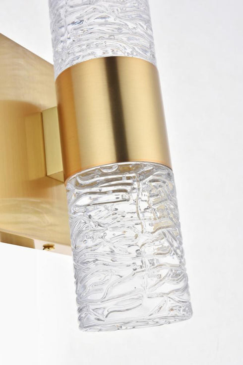 Elegant Lighting Vega 2 light in Gold LED Wall Sconce Model: 5200W5G