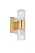 Elegant Lighting Vega 2 light in Gold LED Wall Sconce Model: 5200W5G