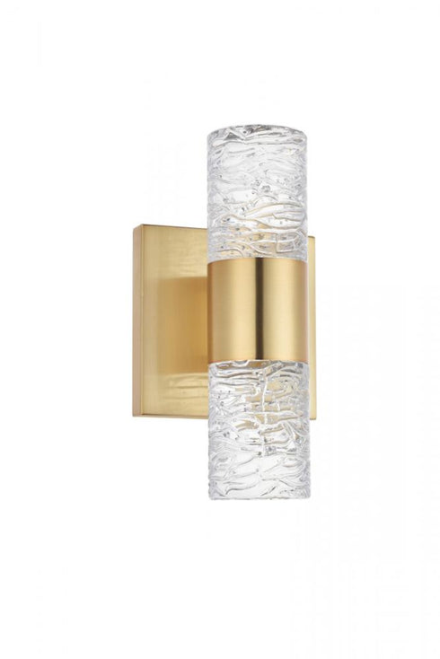 Elegant Lighting Vega 2 light in Gold LED Wall Sconce Model: 5200W5G