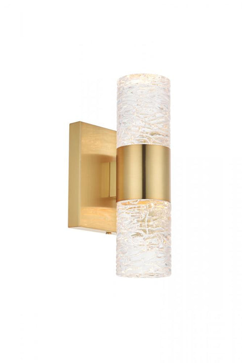 Elegant Lighting Vega 2 light in Gold LED Wall Sconce Model: 5200W5G