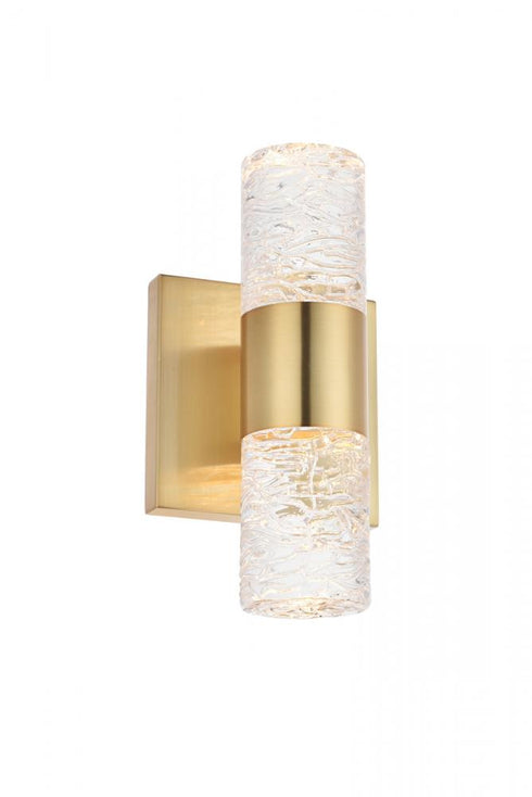 Elegant Lighting Vega 2 light in Gold LED Wall Sconce Model: 5200W5G