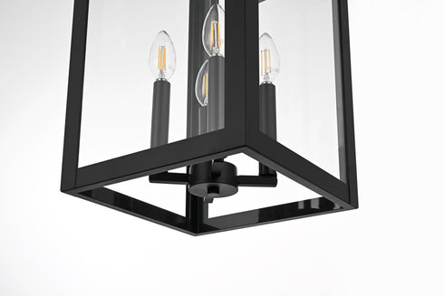 Elegant Lighting Venango 4 Light Wall sconce W12 Inch E13 Inch H25.5 Inch L4 in Black (1Box) Model: OD324W26BK