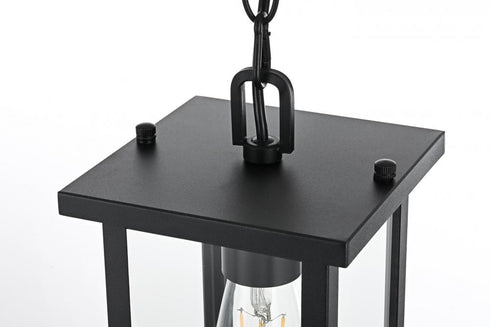 Elegant Lighting Venango 7 inch Outdoor Pendant in Black Model: OD324H11BK