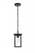 Elegant Lighting Venango 7 inch Outdoor Pendant in Black Model: OD324H11BK