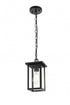 Elegant Lighting Venango 7 inch Outdoor Pendant in Black Model: OD324H11BK
