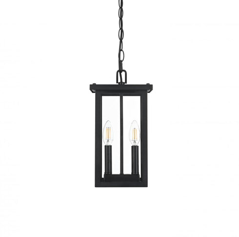 Elegant Lighting Venango 7 inch Outdoor Pendant in Black Model: OD324H14BK
