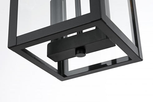 Elegant Lighting Venango 7 inch Outdoor Pendant in Black Model: OD324H14BK