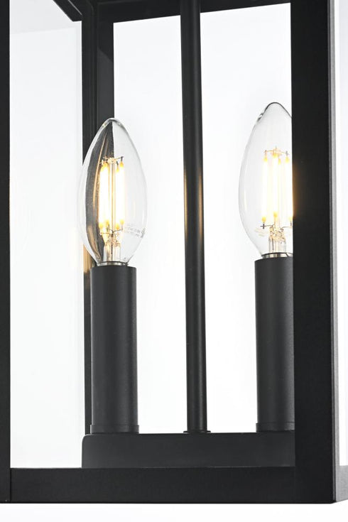 Elegant Lighting Venango 7 inch Outdoor Pendant in Black Model: OD324H14BK