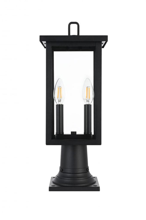 Elegant Lighting Venango 7 inch Outdoor Pendant in Black Model: OD324P19BK