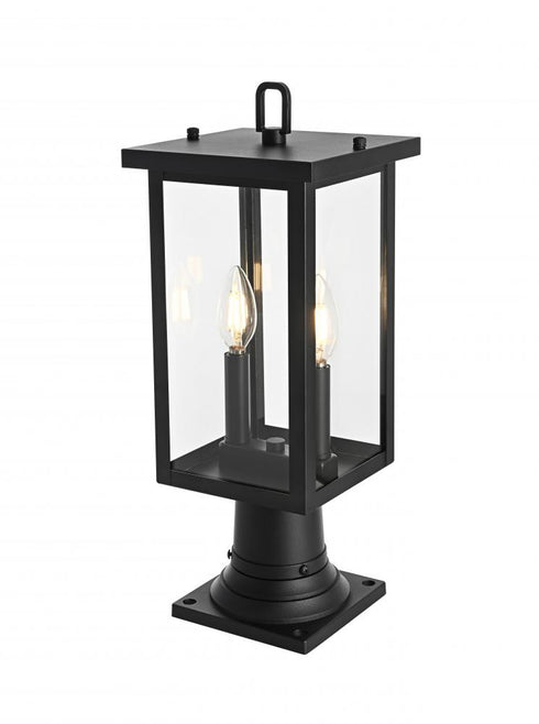 Elegant Lighting Venango 7 inch Outdoor Pendant in Black Model: OD324P19BK