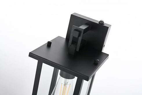 Elegant Lighting Venango 7 inch Outdoor Pendant in Black Model: OD324W12BK