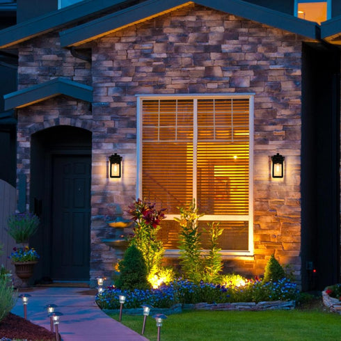 Elegant Lighting Venango 7 inch Outdoor Pendant in Black Model: OD324W12BK