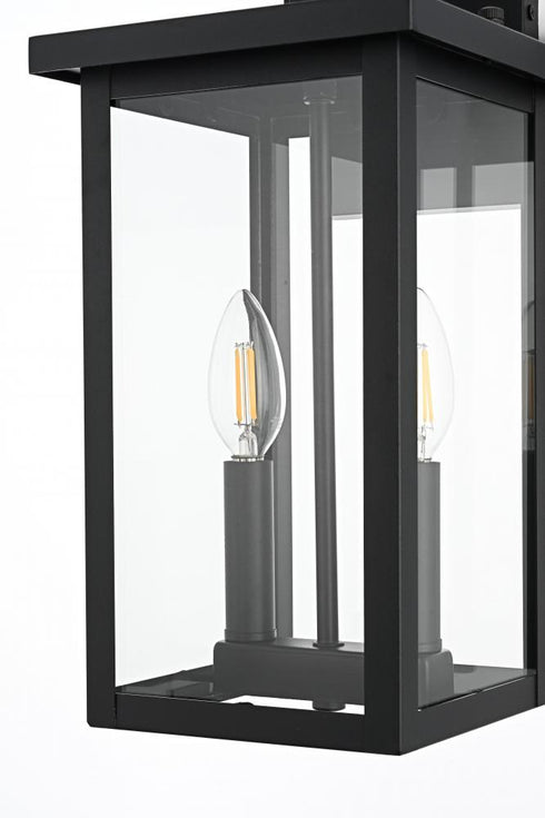 Elegant Lighting Venango 7 inch Outdoor Pendant in Black Model: OD324W15BK