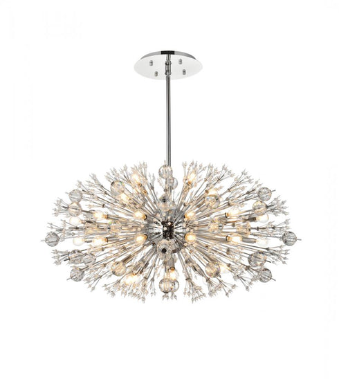 Elegant Lighting Vera 42 inch crystal starburst oval pendant in black Model: 2550D42BK