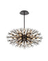 Elegant Lighting Vera 42 inch crystal starburst oval pendant in black Model: 2550D42BK