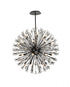 Elegant Lighting Vera 44 inch crystal starburst round pendant in black Model: 2550D44BK