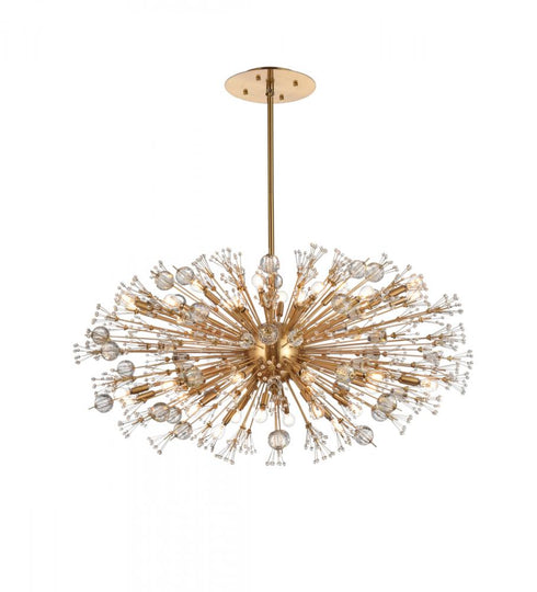 Elegant Lighting Vera 48 inch crystal starburst oval pendant in black Model: 2550D48BK
