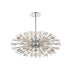 Elegant Lighting Vera 48 inch crystal starburst oval pendant in black Model: 2550D48BK
