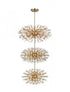Elegant Lighting Vera 48 inch three tiers crystal starburst chandelier in black Model: 2550G48L3BK