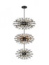 Elegant Lighting Vera 48 inch three tiers crystal starburst chandelier in black Model: 2550G48L3BK