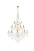 Elegant Lighting Verona 25 light in Chrome Chandelier Golden Teak (Smoky) Royal Cut Crystal Model: V7825G43C-GT/RC