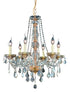 Elegant Lighting Verona 6 Light Dining Room in Royal Cut Golden Shadow (Champagne) Finish Model: 7856D24GS-GS/RC