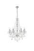 Elegant Lighting Verona 8 light in Chrome Chandelier Golden Teak (Smoky) Royal Cut Crystal Model: V7858D28C-GT/RC