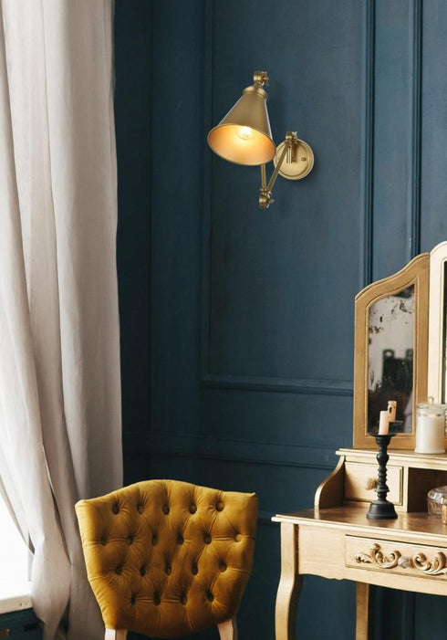 Elegant Lighting Vesa 6 inch Wall Sconce in Satin Gold Model: LD7323W6SG