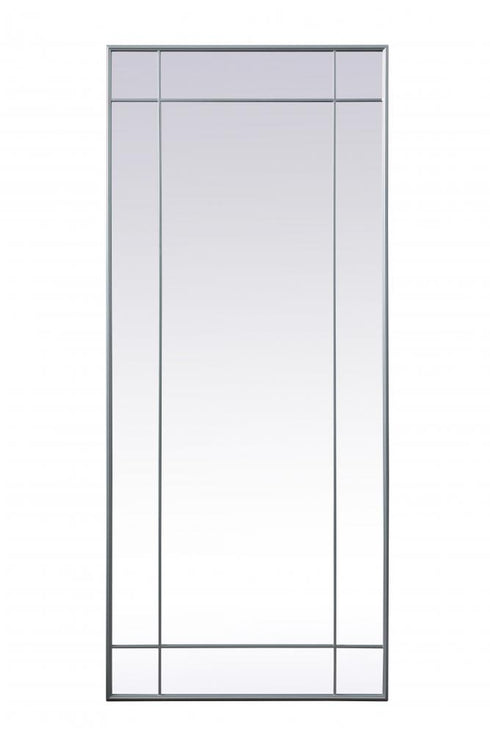 Elegant Lighting Viola French Panel Full Length Mirror 30x70 Inch in Black Model: MR3FL3070BLK