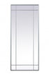 Elegant Lighting Viola French Panel Full Length Mirror 30x70 Inch in Black Model: MR3FL3070BLK