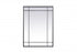 Elegant Lighting Viola French Panel Wall Mirror 30x40 Inch in Black Model: MR3A3040BLK