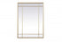 Elegant Lighting Viola French Panel Wall Mirror 30x40 Inch in Black Model: MR3A3040BLK