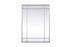Elegant Lighting Viola French Panel Wall Mirror 30x40 Inch in Black Model: MR3A3040BLK