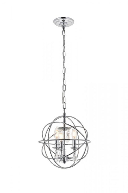 Elegant Lighting Wallace 3 light Matte Black and Brass Pendant in Matte Black and Brass and Clear Finish Model: LD5055D12BRB